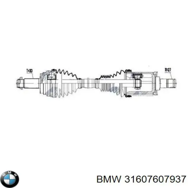Левая полуось 31607607937 BMW