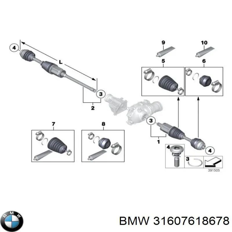 Привод правый BMW 7618678