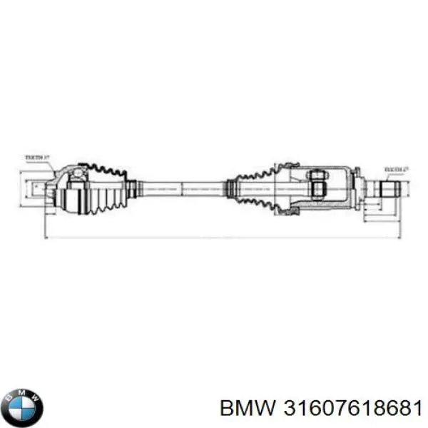 Купить 31607618681 BMW Привод в сборе левый
