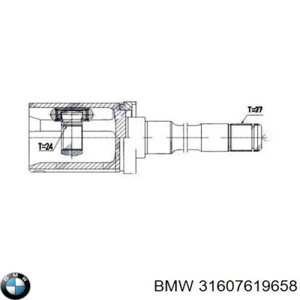 Купить 31607619658 BMW Вал приводной правый