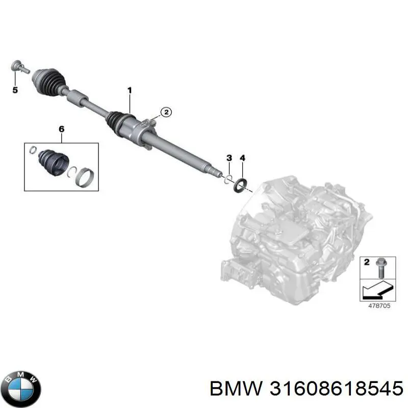 Пыльник ШРУСа передней полуоси внутренний BMW 31608618545
