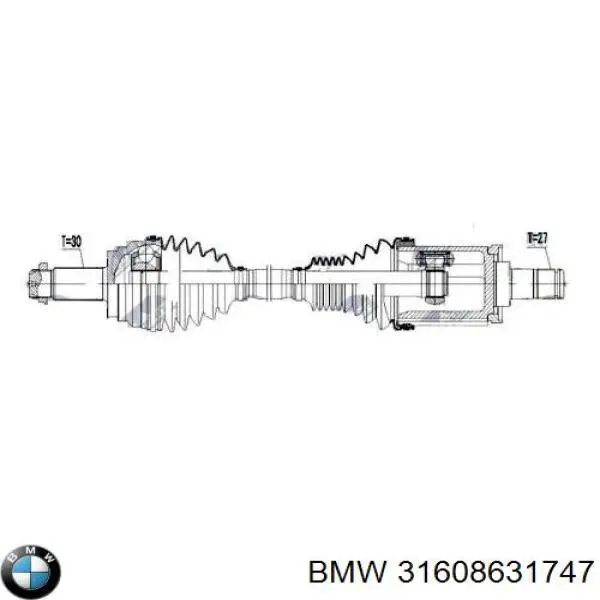 Привод передний левый BMW 31608631747 цена, от 96.48 USD