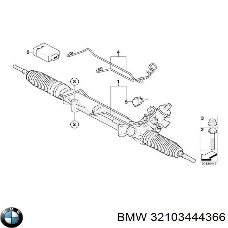 Реечный рулевой механизм BMW 32103444366 цена, от 277.11 USD