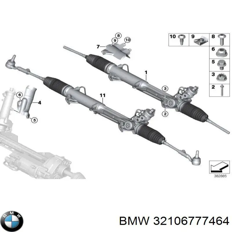 32106765014 BMW рулевая рейка