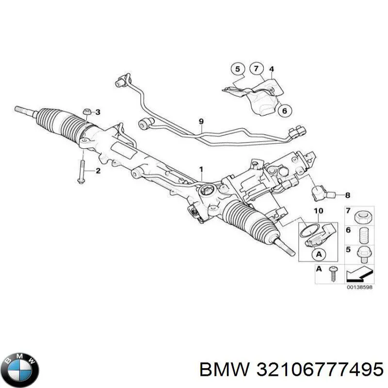 Рулевая рейка 32106777495 BMW