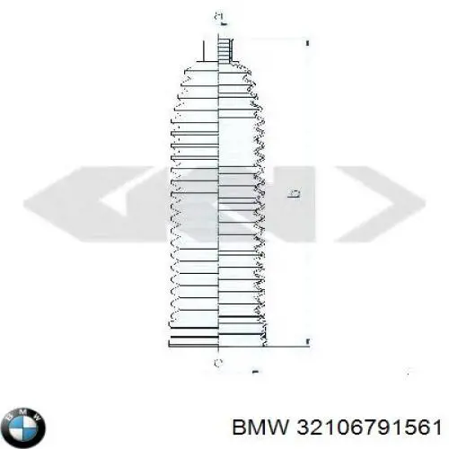 Пыльник тяги BMW 32106791561 цена, от 36.68 USD