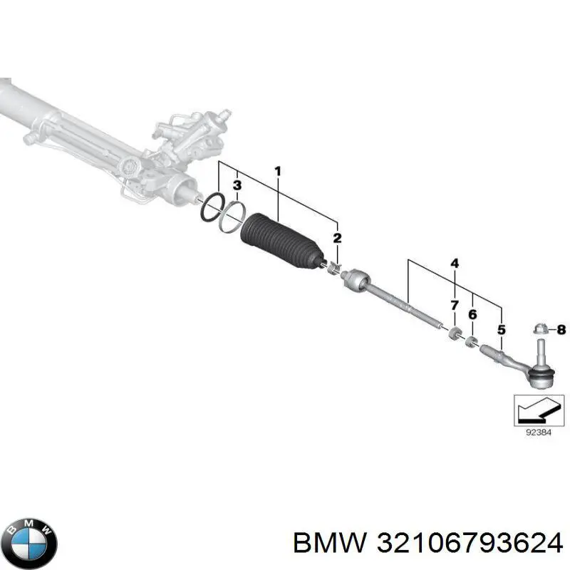 Рулевой наконечник BMW 32106793624