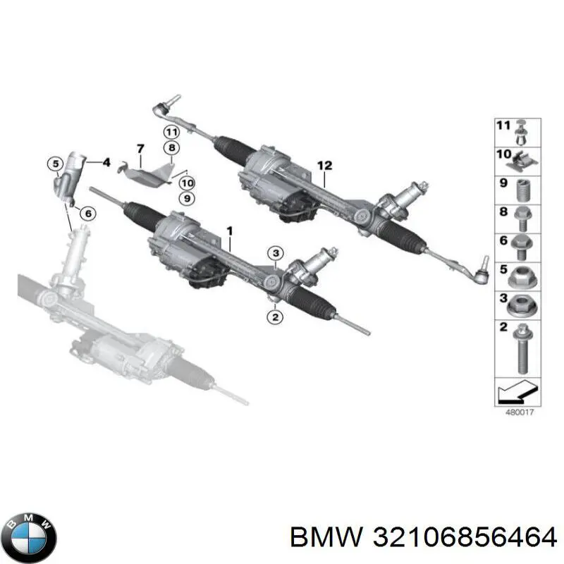 Рулевая рейка 32106877777 BMW