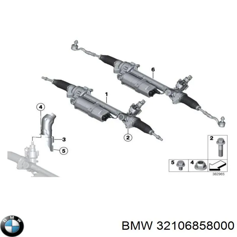 32106858000 BMW cremalheira da direção