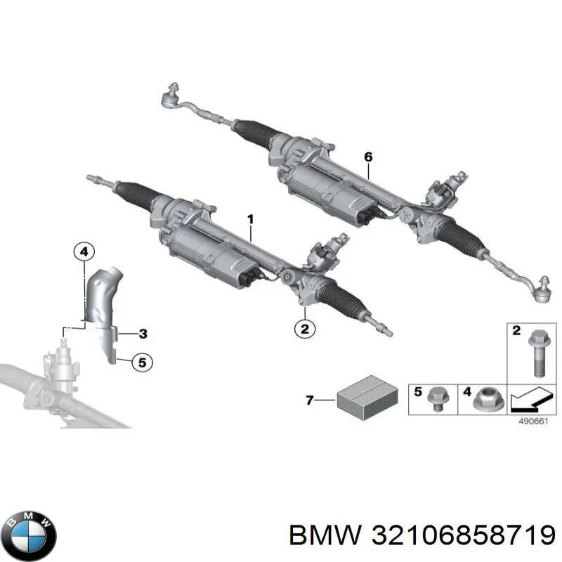 32106858719 BMW cremalheira da direção