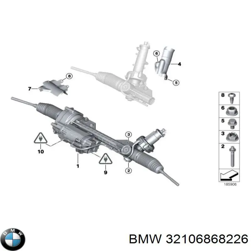 32106868226 BMW cremalheira da direção