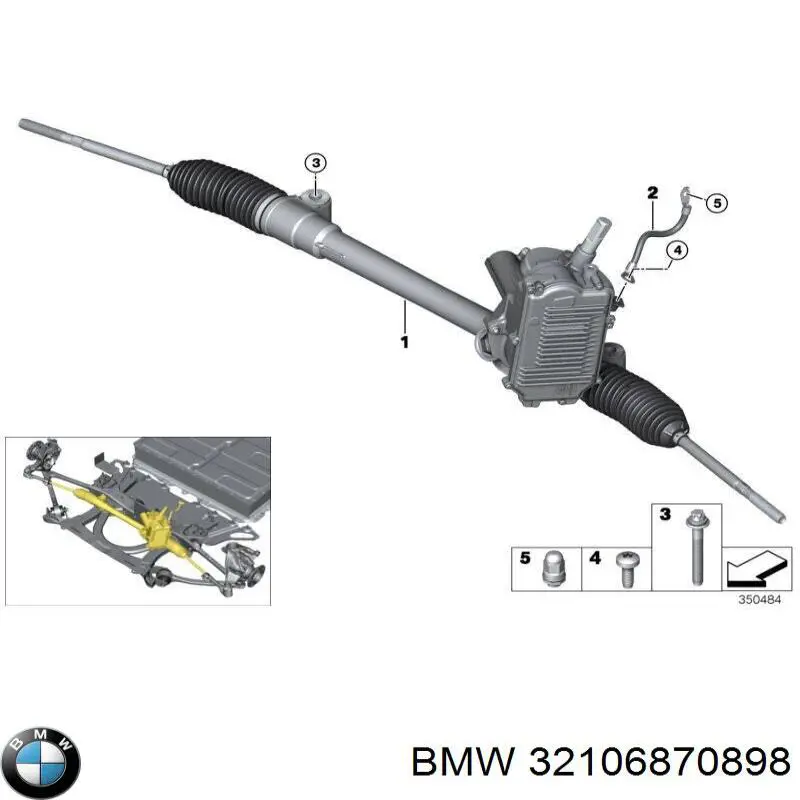 Рулевая рейка  BMW 32106870898