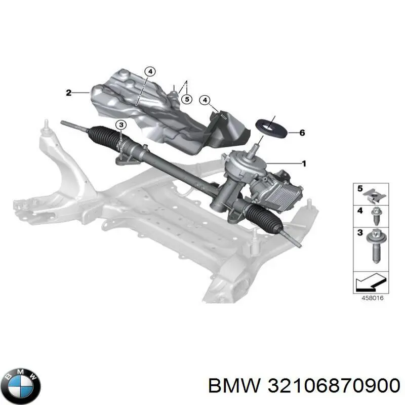 32106870900 BMW cremalheira da direção