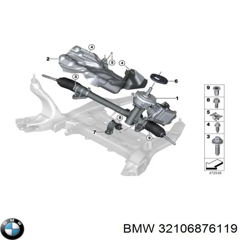 Cremalheira da direção para BMW X1 (F48)