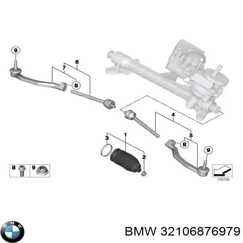 Fuelle, dirección 32106876979 BMW