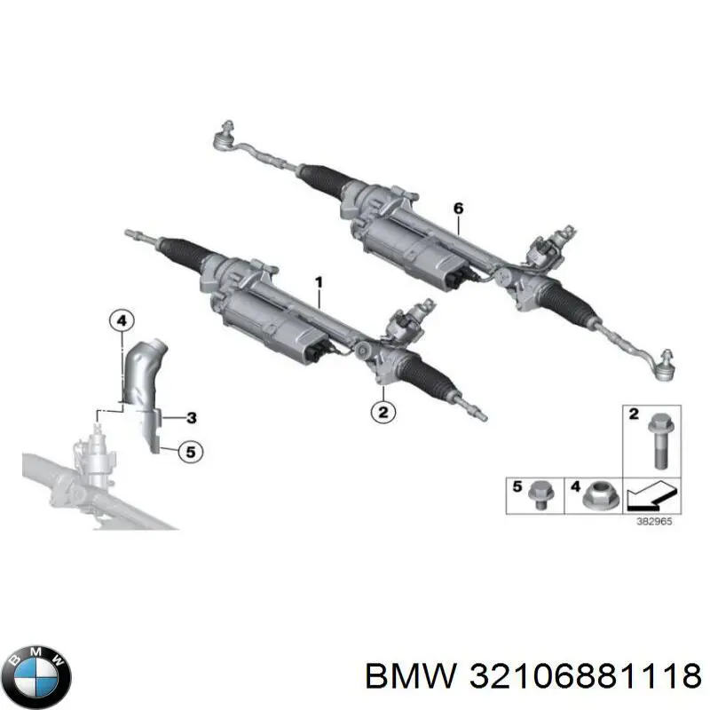 32106881118 BMW cremalheira da direção