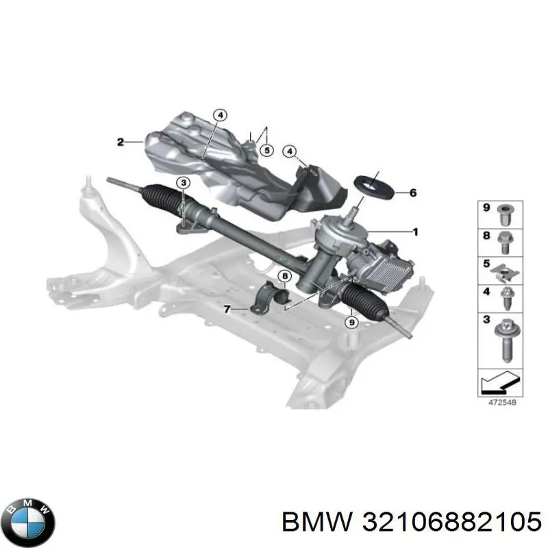 32106882105 BMW cremalheira da direção