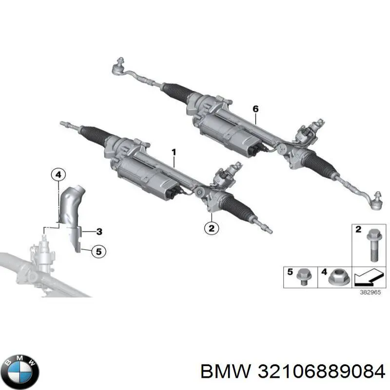 32106889084 BMW cremalheira da direção