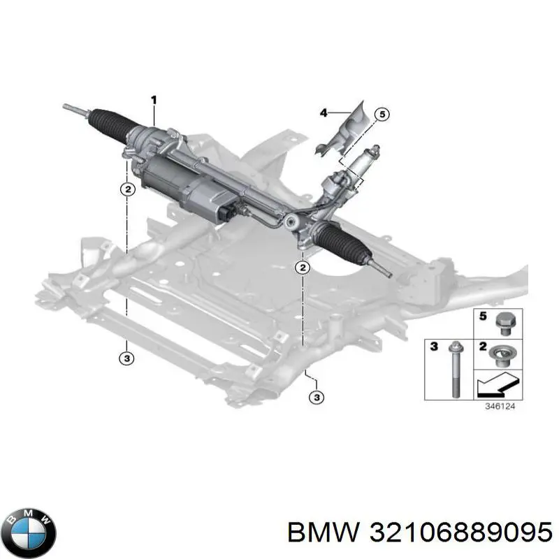 Рулевая рейка 32106889095 BMW