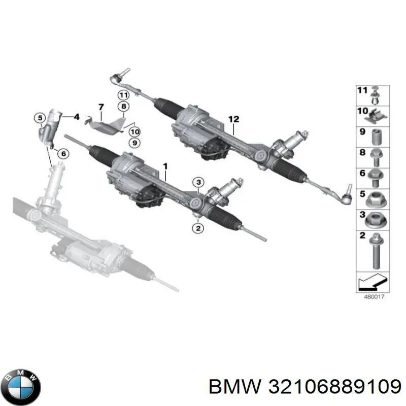 Рулевая рейка 32106877775 BMW