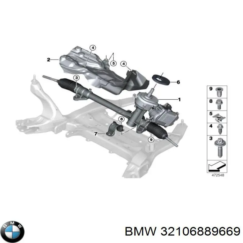 Рулевая рейка 32106889669 BMW