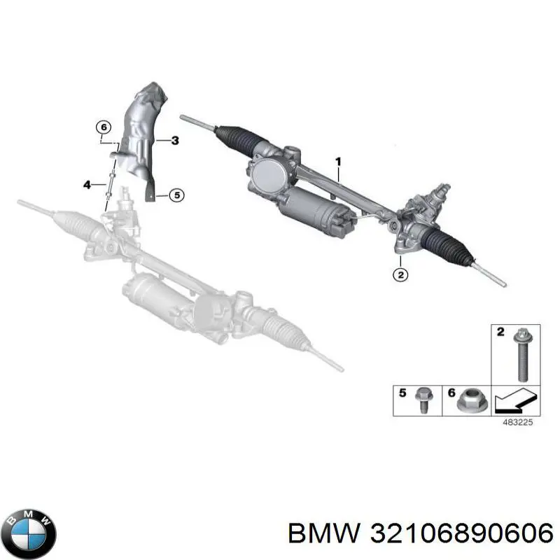 Реечный рулевой механизм BMW 32106890304 цена, от 687.19 USD