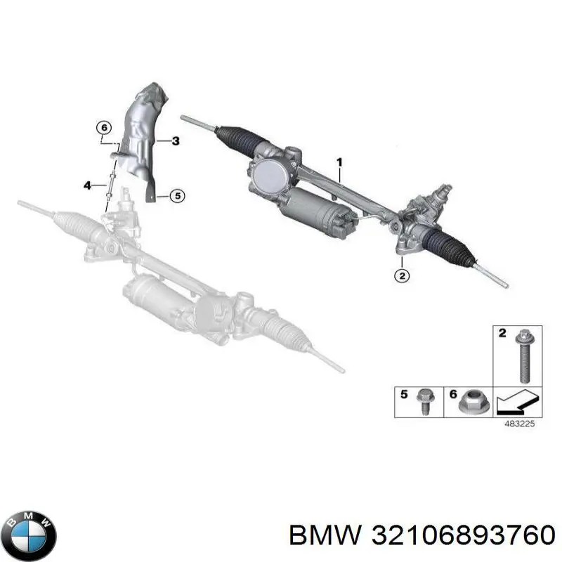 Реечный рулевой механизм BMW 32106753935 цена, от 685.67 USD