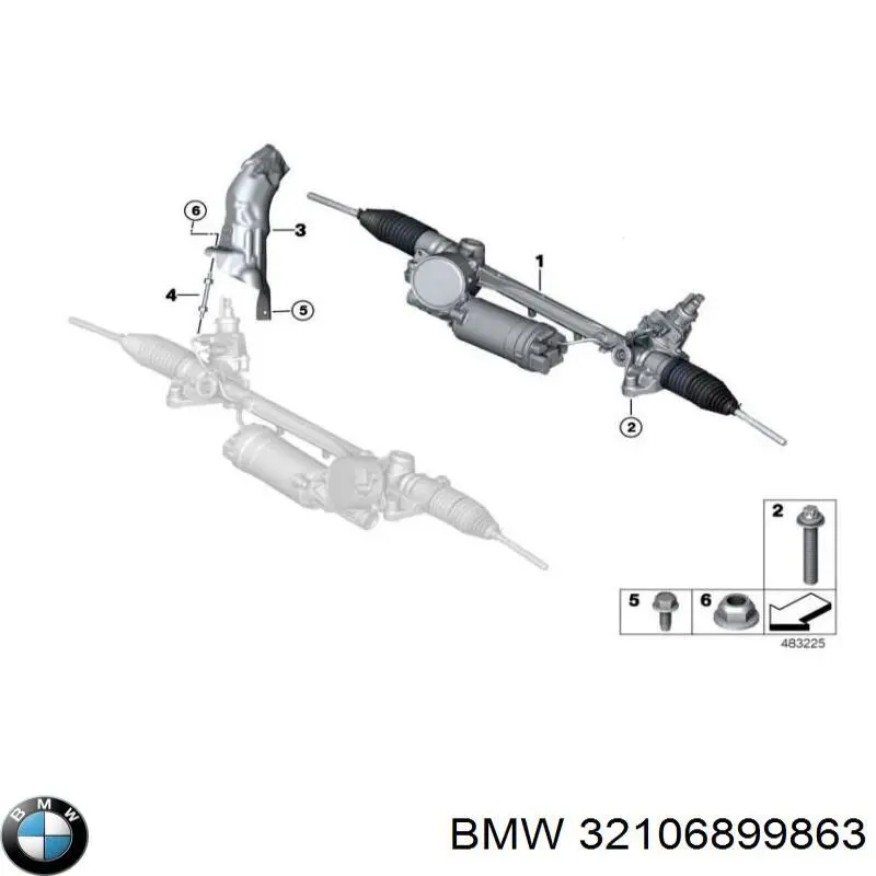 Рулевая рейка 32106899863 BMW