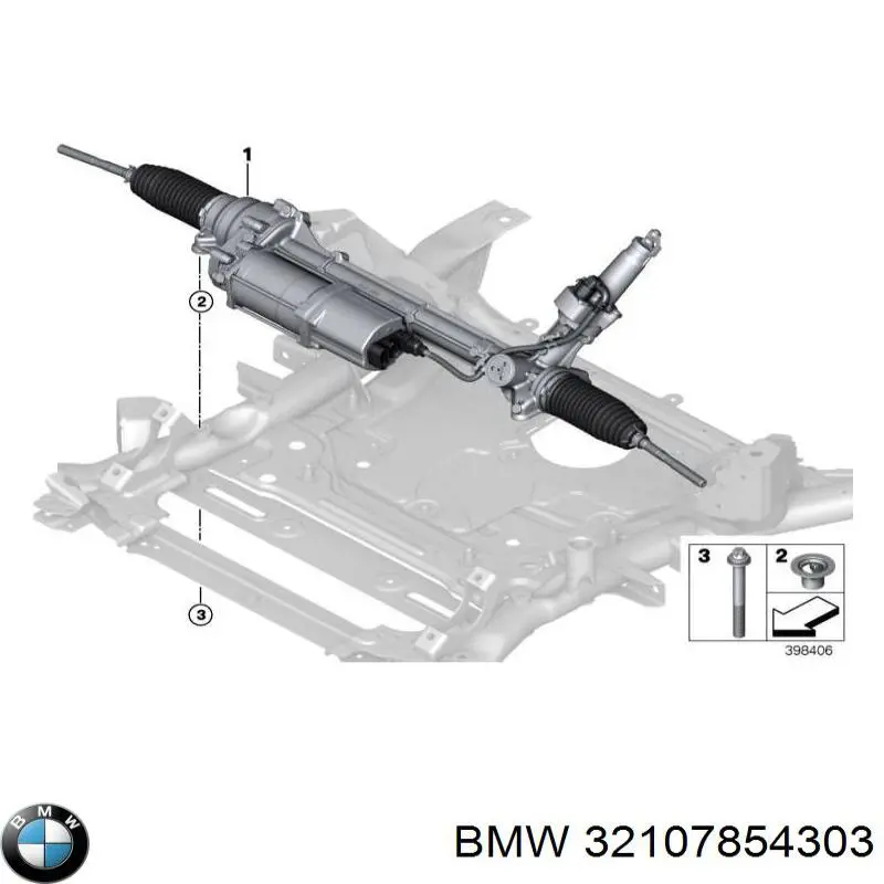 Рулевая рейка 32107854303 BMW