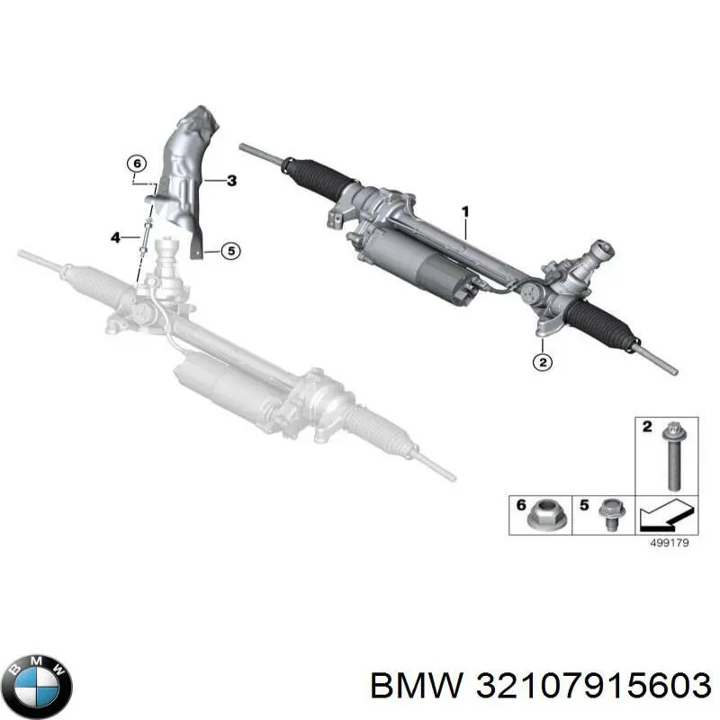 32105A47898 BMW Cremalheira da direção