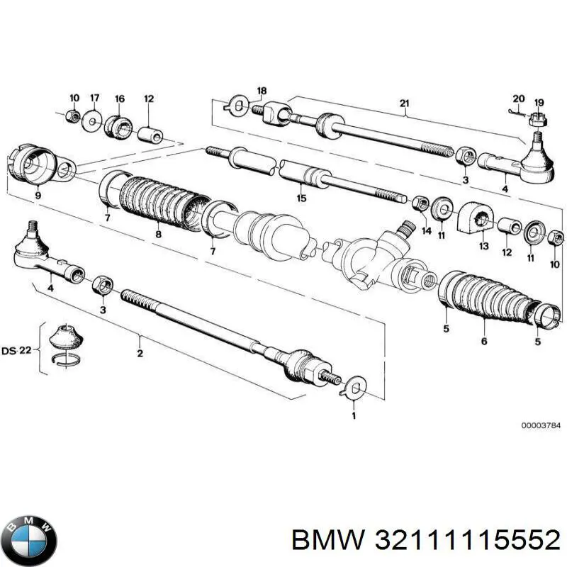 Тяга рулевая в сборе, правая BMW 32111115552 цена, от 19.62 USD