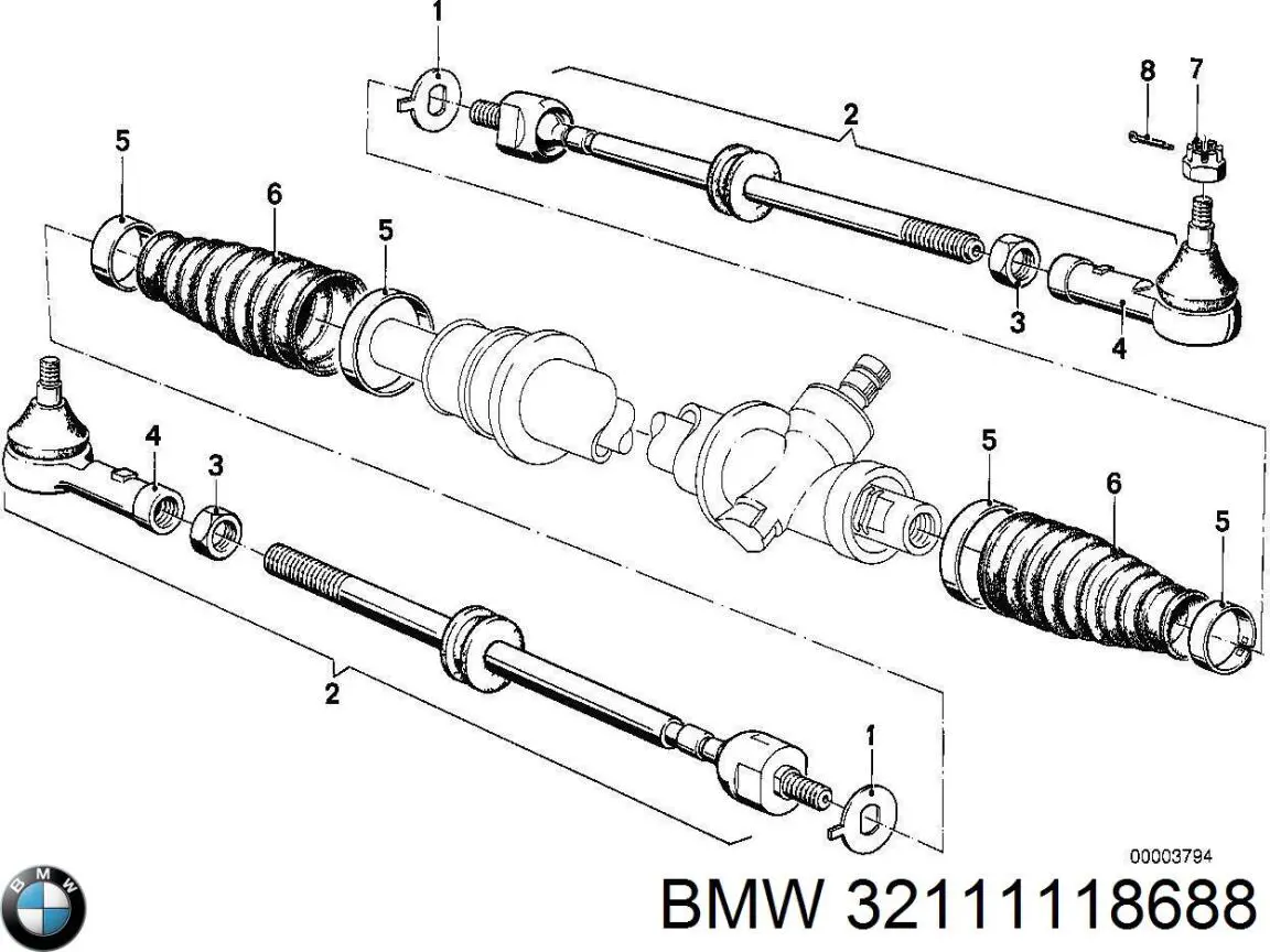 Пыльник рулевой BMW 32111118688