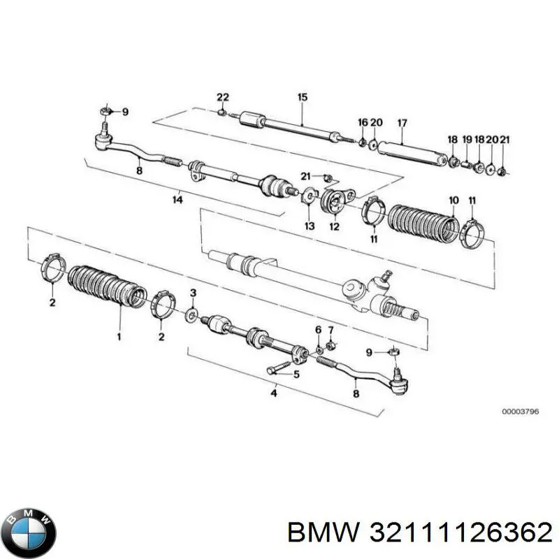 32111126362 BMW тяга рулевая в сборе правая