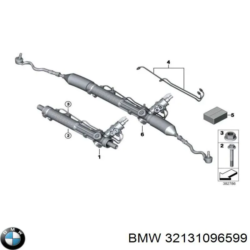 Ремкомплект рулевой рейки (механизма), (ком-кт уплотнений) BMW 32131096599