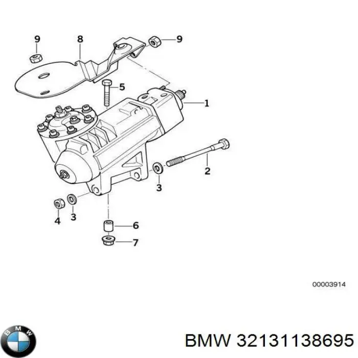 Cremalheira da direção para BMW 7 (E32)