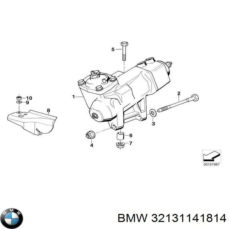 Механизм рулевой (редуктор) 32131141814 BMW