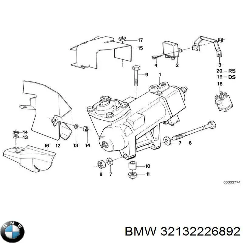 32132226891 BMW механизм рулевой (редуктор)