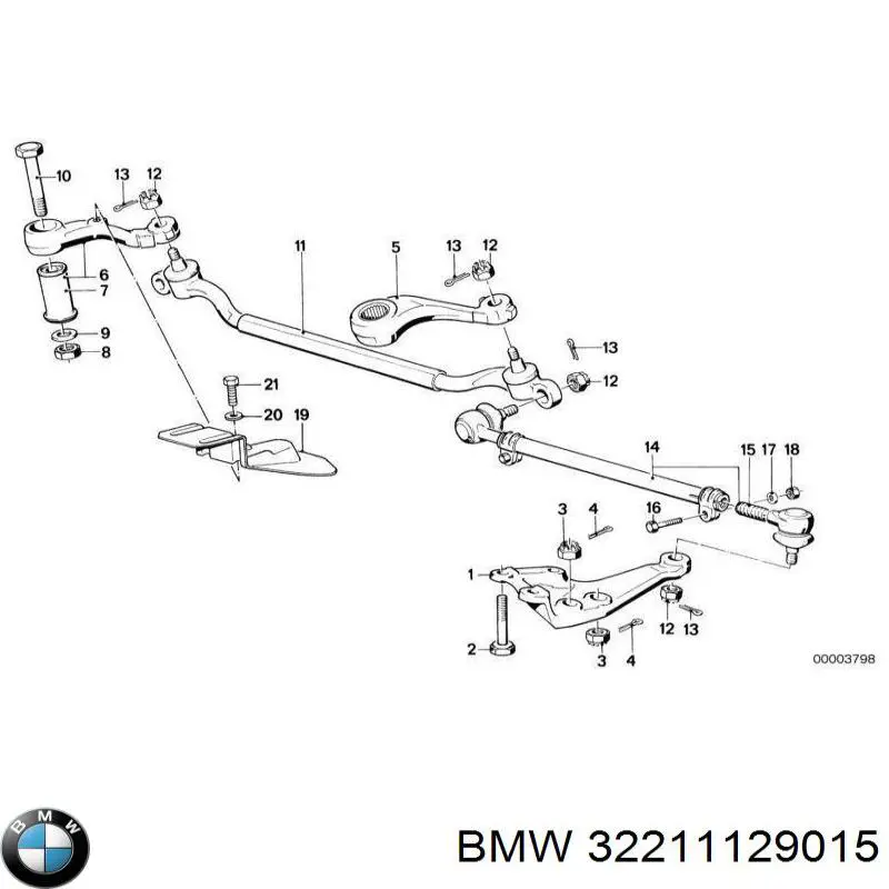 32211129015 BMW Тяга рулевая, центральная