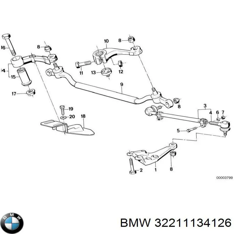 Сошка рулевого управления BMW 32211134126 цена, от 108.97 USD