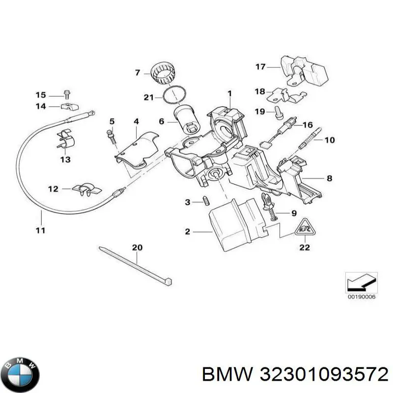 Купить 32301093572 BMW Замок зажигания