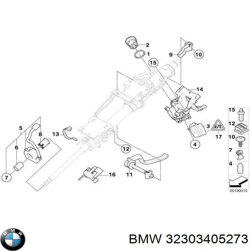 Защитный кожух рулевого механизма BMW 32303405273 цена, от 11.40 USD