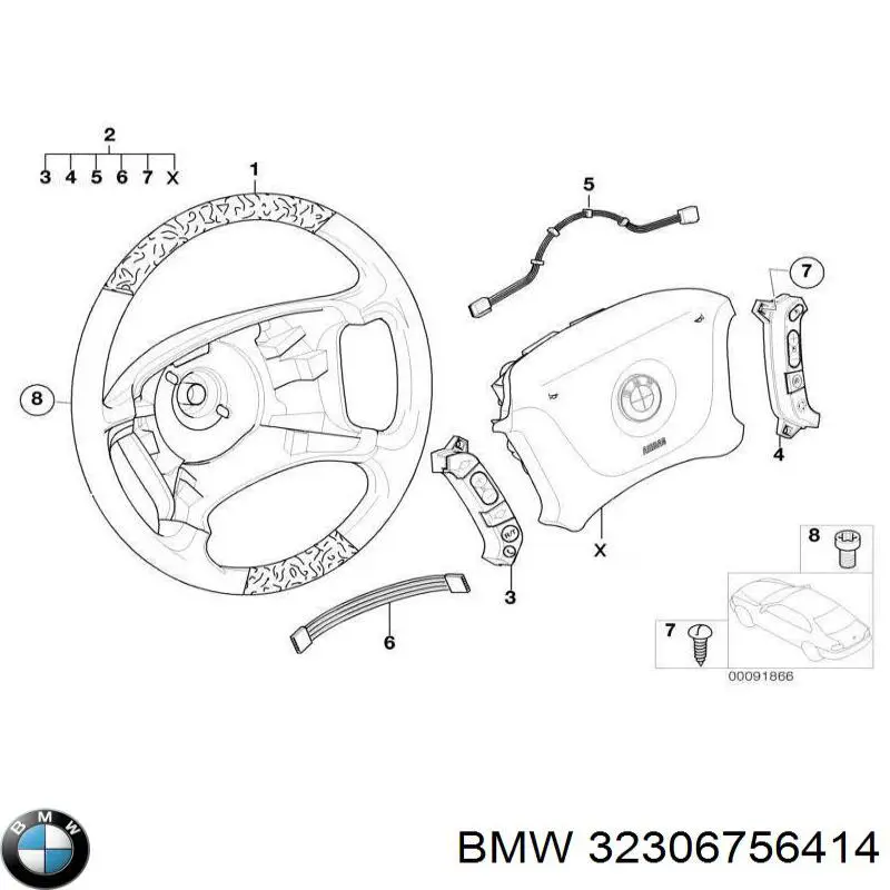 Рулевое колесо BMW 32306756414