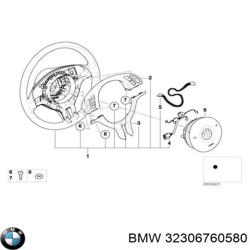 32346760580 BMW рулевое колесо