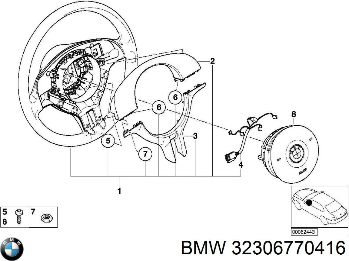 Рулевое колесо 32306770416 BMW