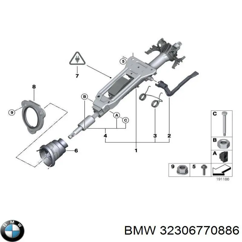 Coluna da direção para BMW 1 (E81, E87)
