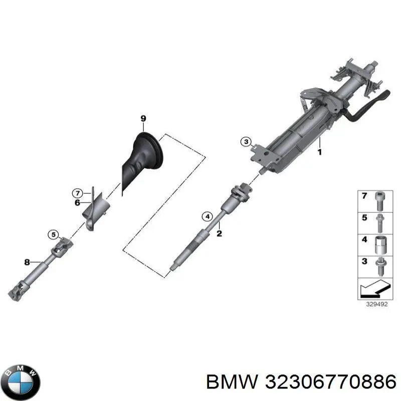 Coluna da direção para BMW 3  E90