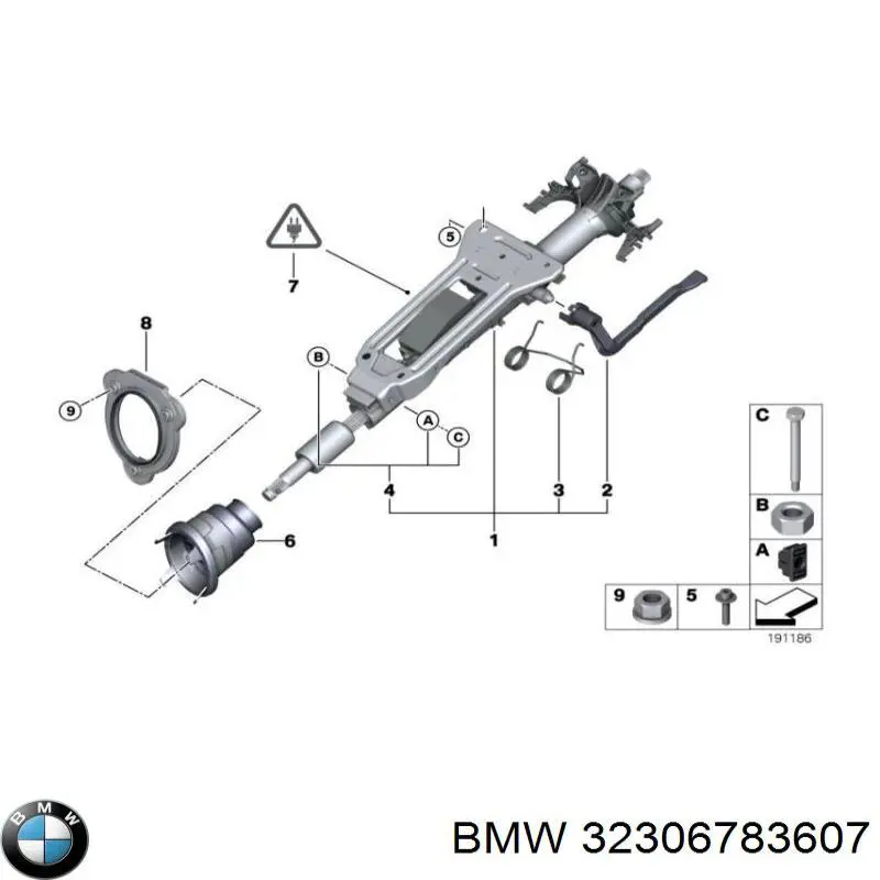 Колонка рулевая BMW 32306772295
