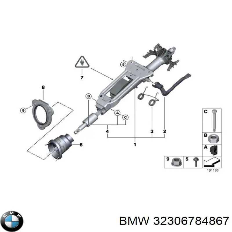 Coluna da direção para BMW X1 (E84)