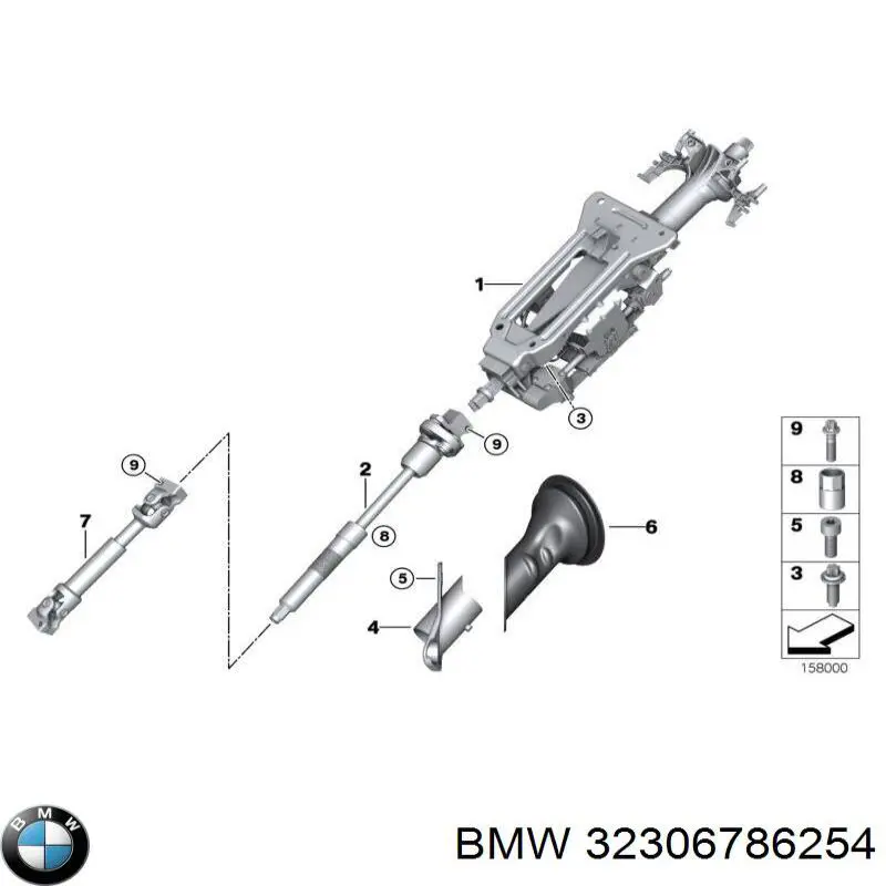 Рулевая колонка BMW 32306786254