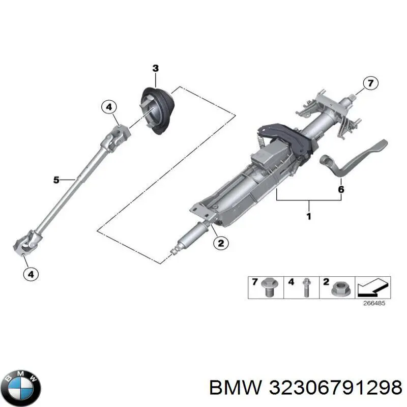 Вал рулевой колонки 32306791298 BMW